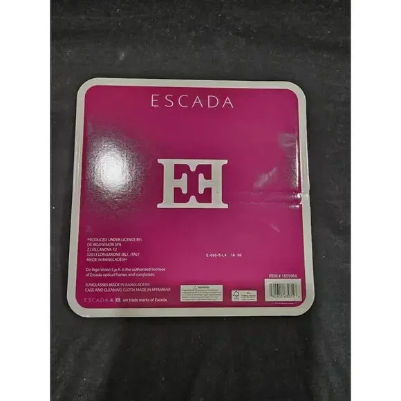Escada Women’s Sunglasses Black Frame w/ Case New Sealed 100% UV Protection - Picture 2 of 3